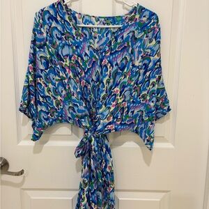 Cupshe Blue and Green Patterned Jumpsuit